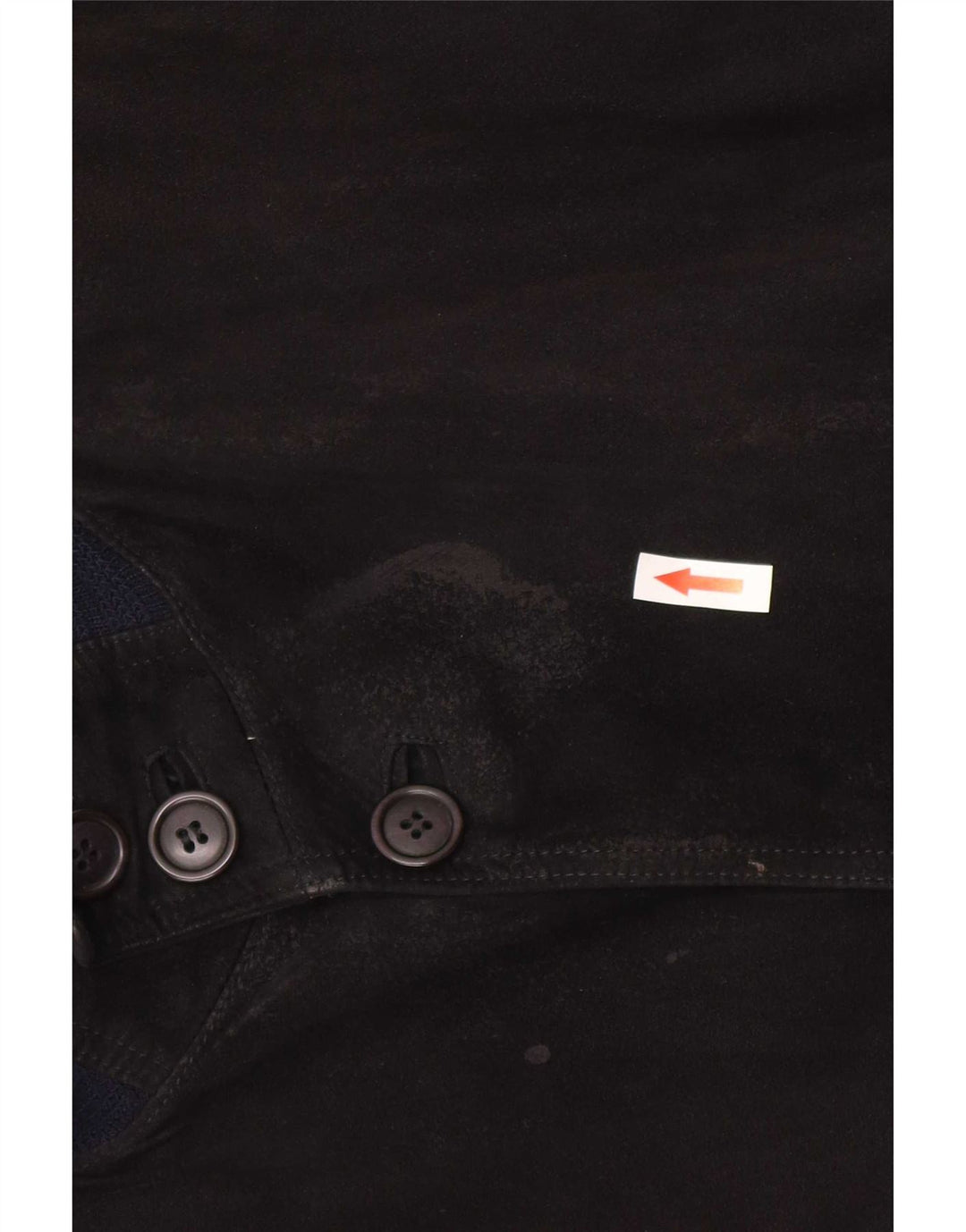 Vintage hombres ante bomber chaqueta Reino Unido 38 medio negro colorblock cuero