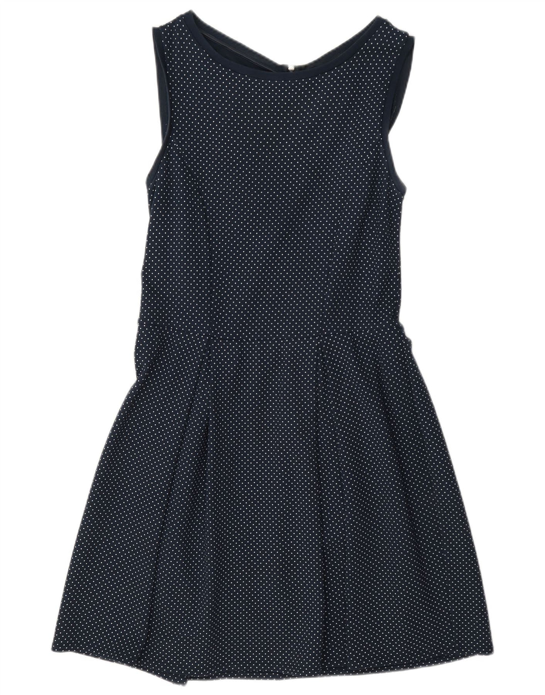 Max & Co. Vestido acampanado sin mangas para mujer UK 40 Medio azul marino manchado