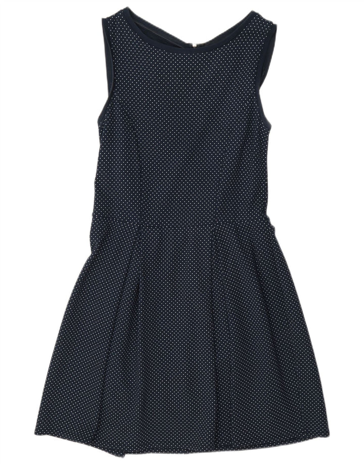 Max & Co. Vestido acampanado sin mangas para mujer UK 40 Medio azul marino manchado