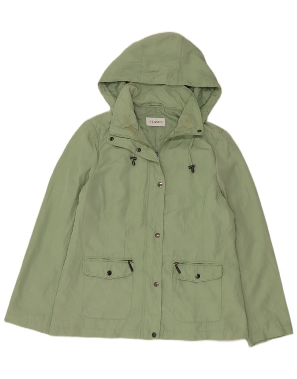 Marks & Spencer Chaqueta utilitaria con capucha para mujer UK 44 Poliéster verde grande