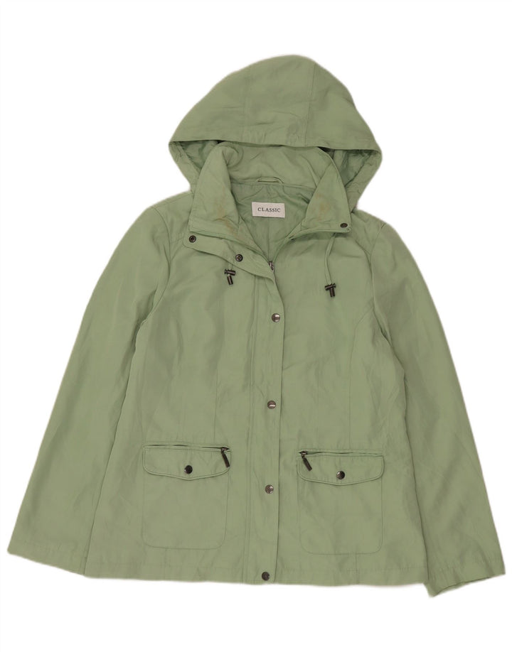 Marks & Spencer Chaqueta utilitaria con capucha para mujer UK 44 Poliéster verde grande