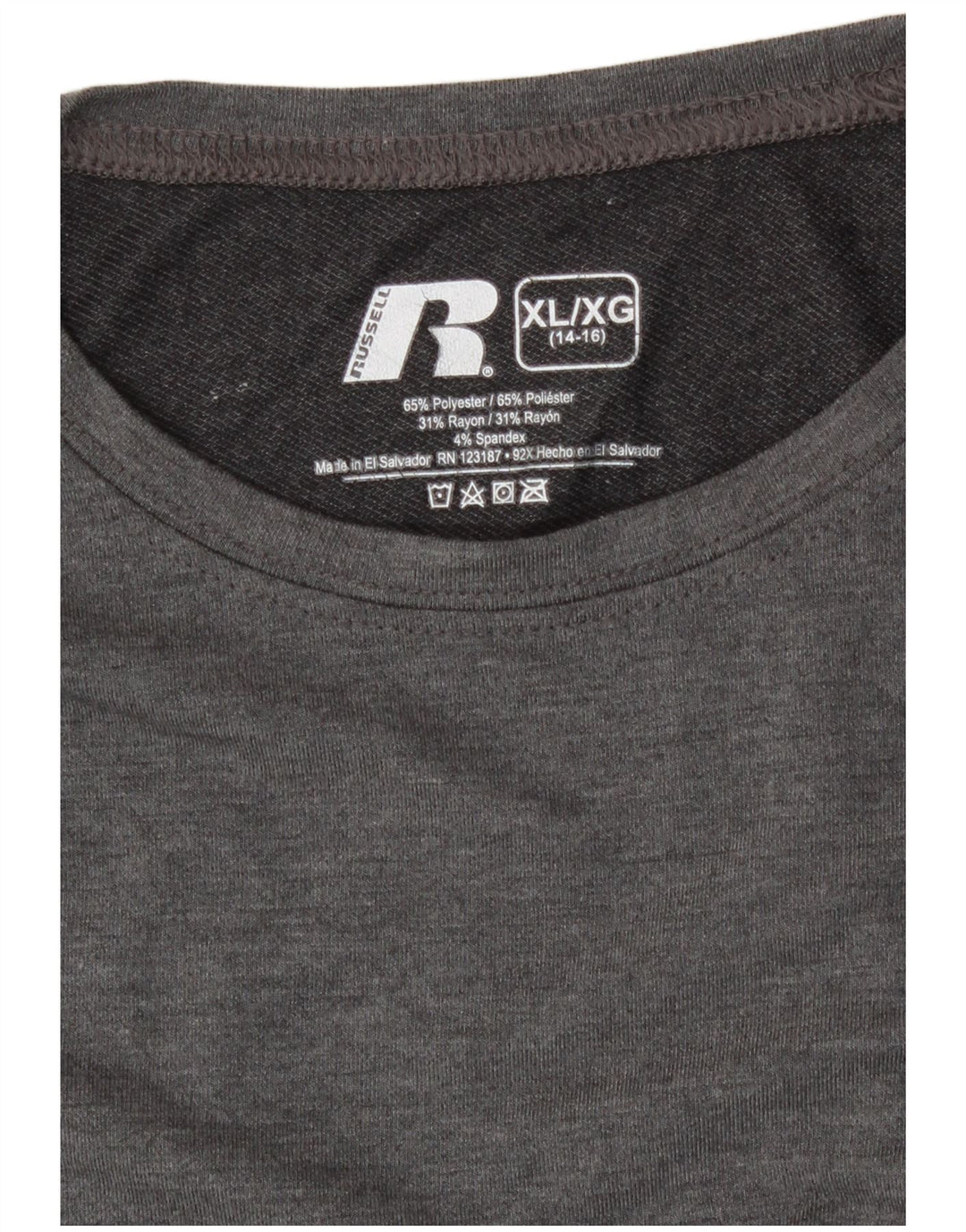 Russell Athletic Camiseta Niña Manga Larga 14-15 Años XL Gris Poliéster Moderno