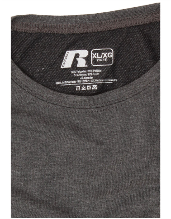 Russell Athletic Camiseta Niña Manga Larga 14-15 Años XL Gris Poliéster Moderno