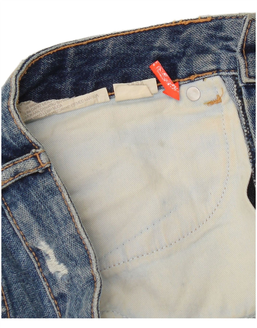 Zara Mujer Mini Falda Vaquera Pequeña W26 Azul