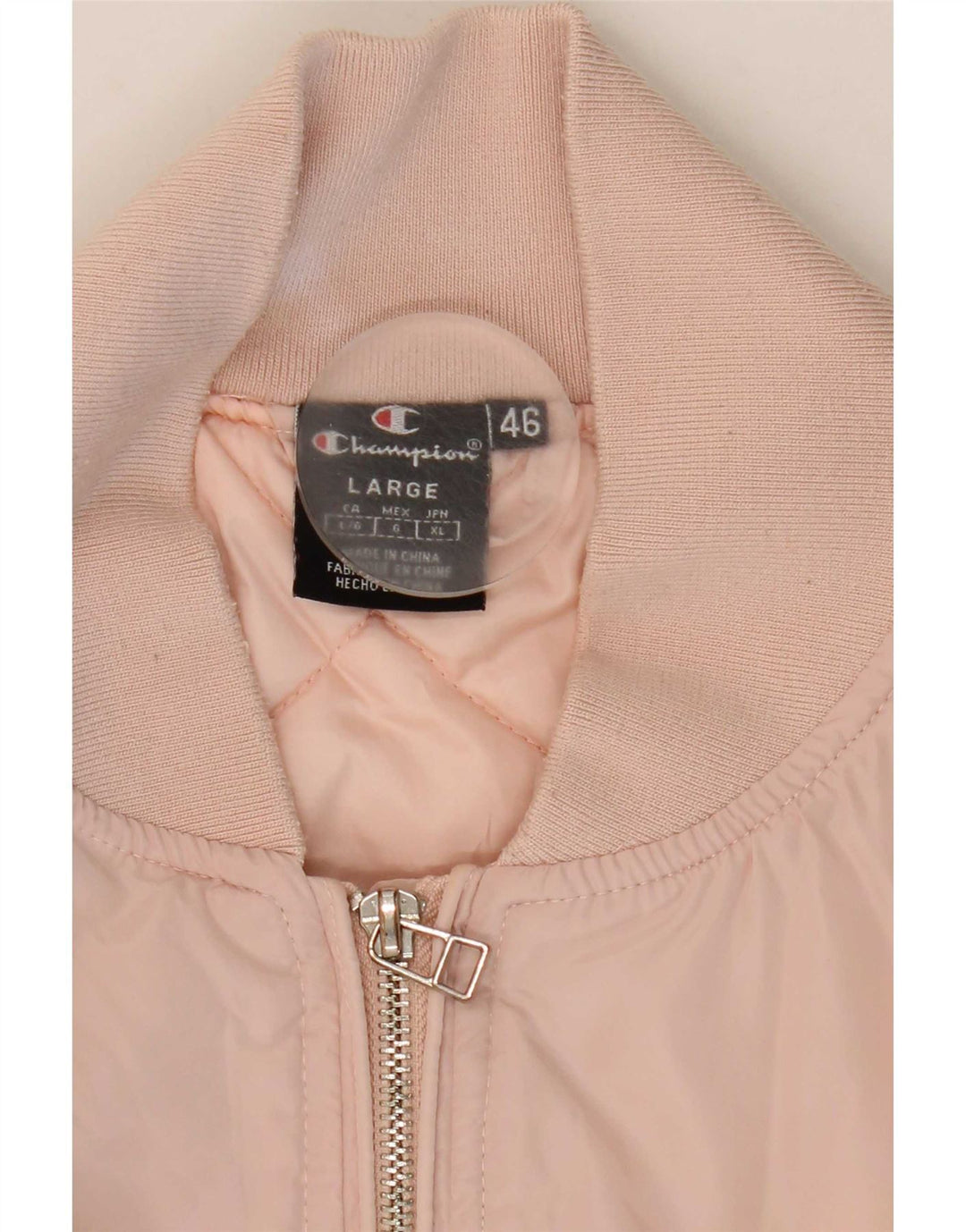 Champion Chaqueta Bomber Estampada Para Mujer IT 46 Poliéster Rosa Grande
