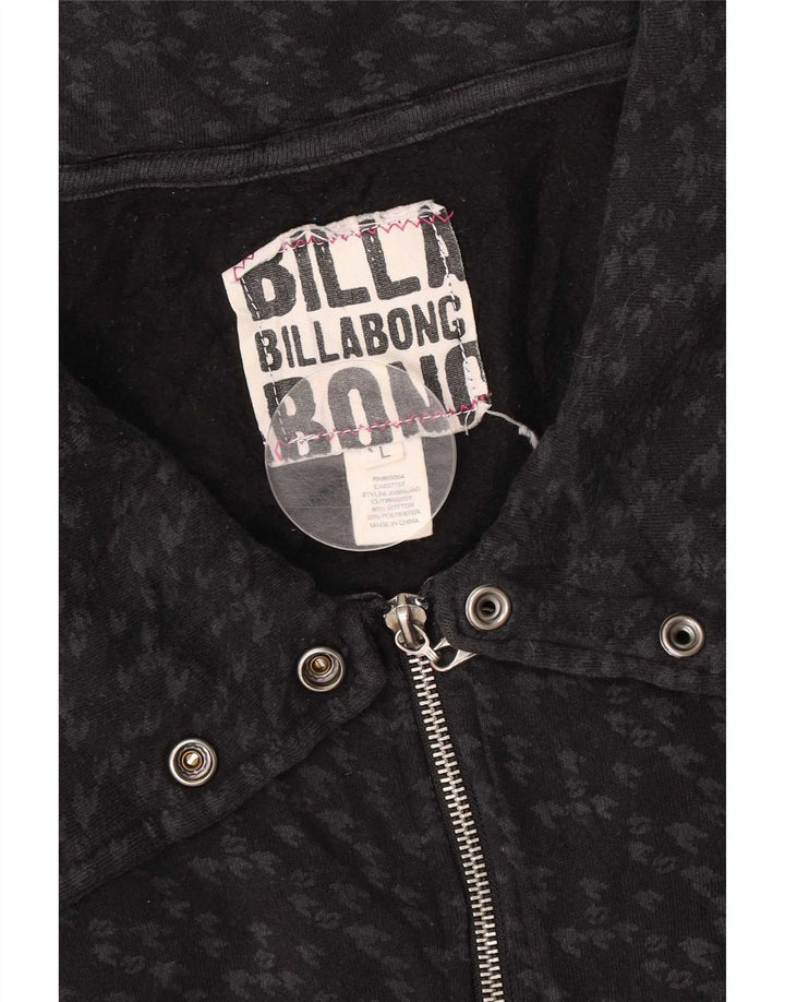 Billabong Chaqueta de chándal para mujer UK 40 Grande Gris Pata de gallo Algodón