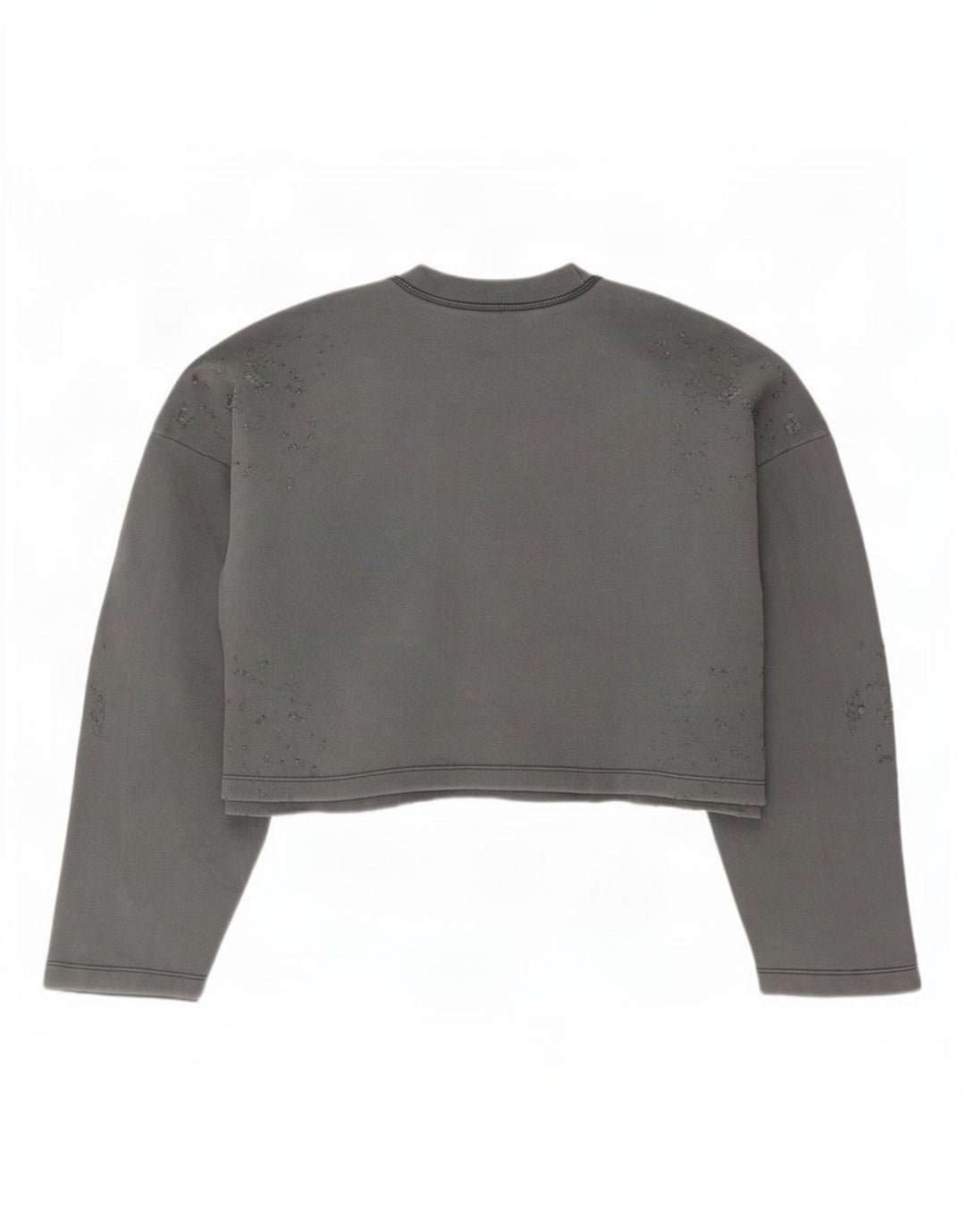 Zara Mujer Crop Sudadera Extragrande Jersey UK 44 Algodón Gris Medio