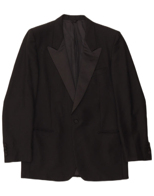 DEL MARE 1911 Chaqueta tipo blazer con 1 botón para hombre UK 38 Medium Black