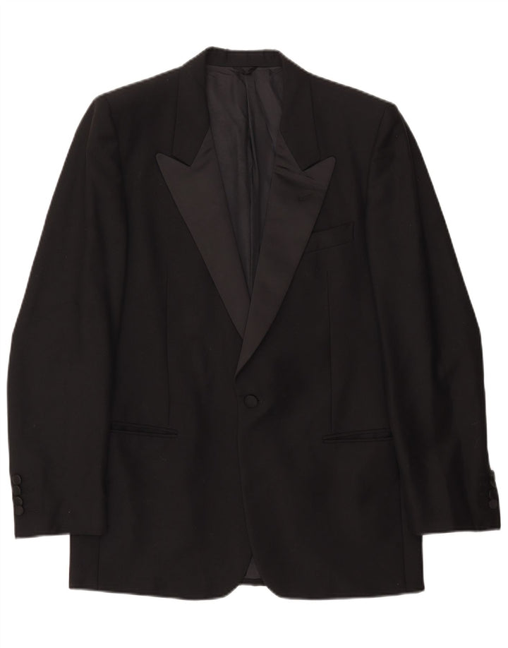 DEL MARE 1911 Chaqueta tipo blazer con 1 botón para hombre UK 38 Medium Black
