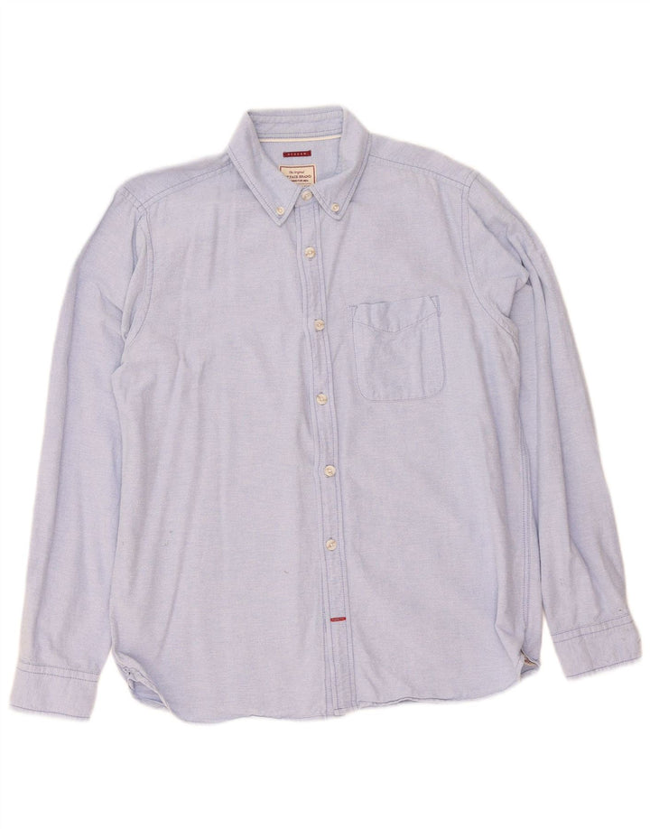 Camisa de hombre Fat Face Algodón azul medio