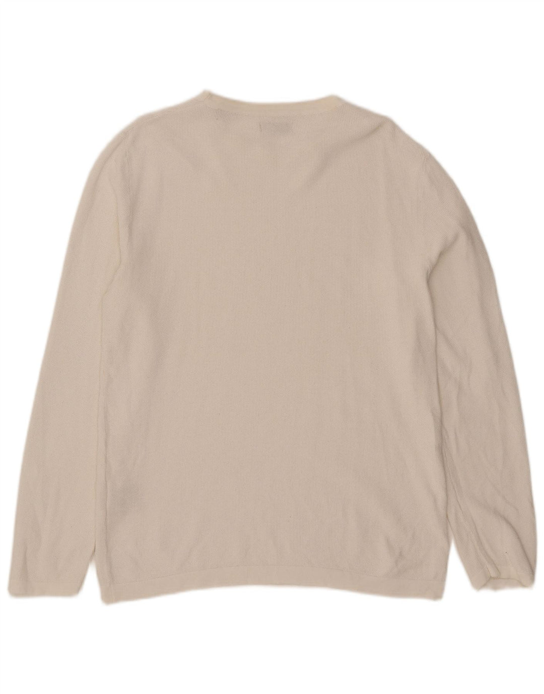 Jack & Jones Jersey con cuello redondo para hombre, talla grande, algodón blanco
