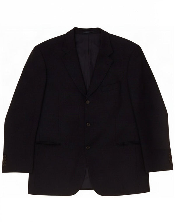 Hugo Boss Chaqueta tipo blazer de 3 botones para hombre EU 54 2XL Lana virgen azul marino