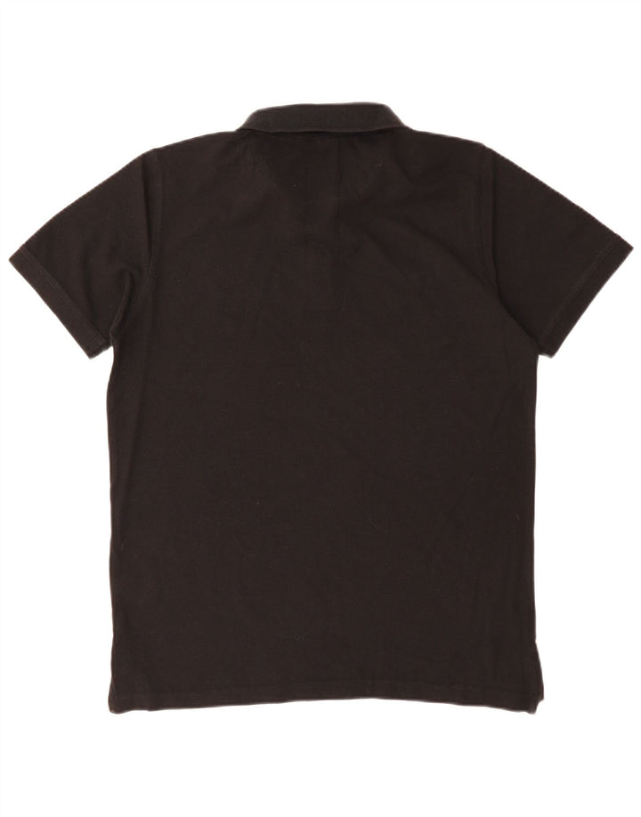 Pierre Cardin Polo de corte regular para hombre de algodón negro mediano