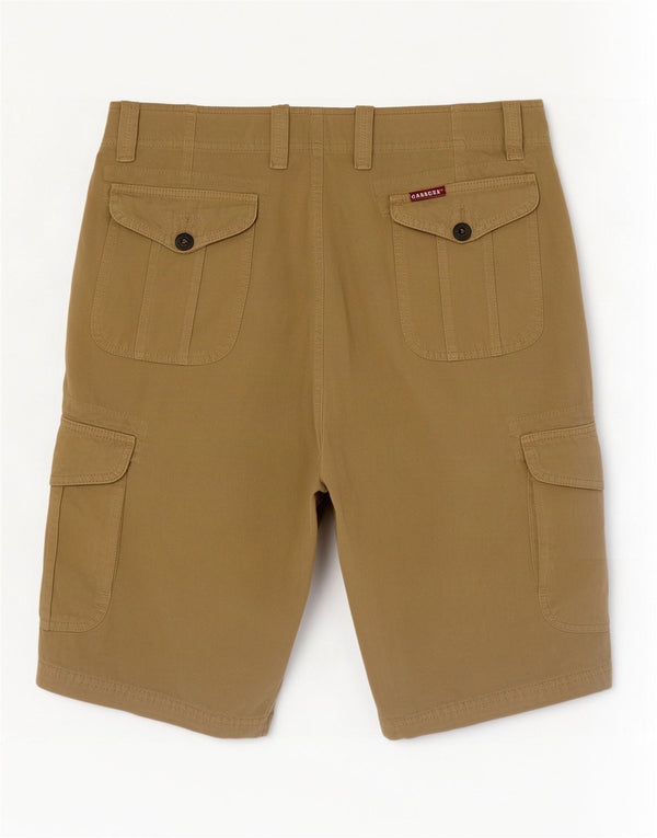 Carrera Pantalones cortos cargo para hombre W33 Algodón caqui mediano