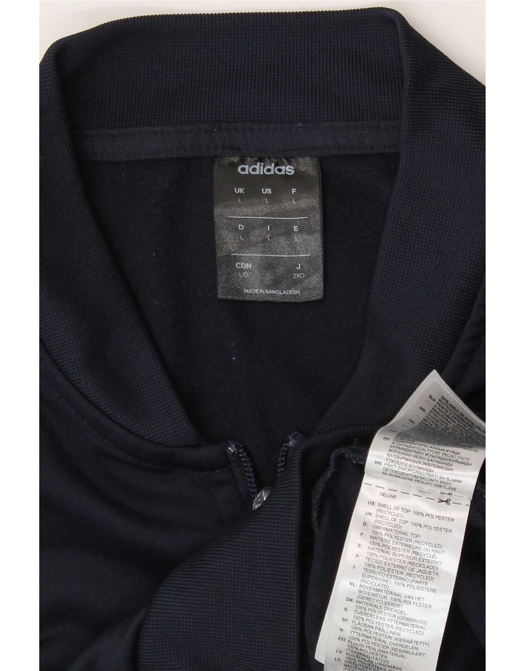 Adidas Hombre Chándal Top Chaqueta Grande Azul Marino Poliéster