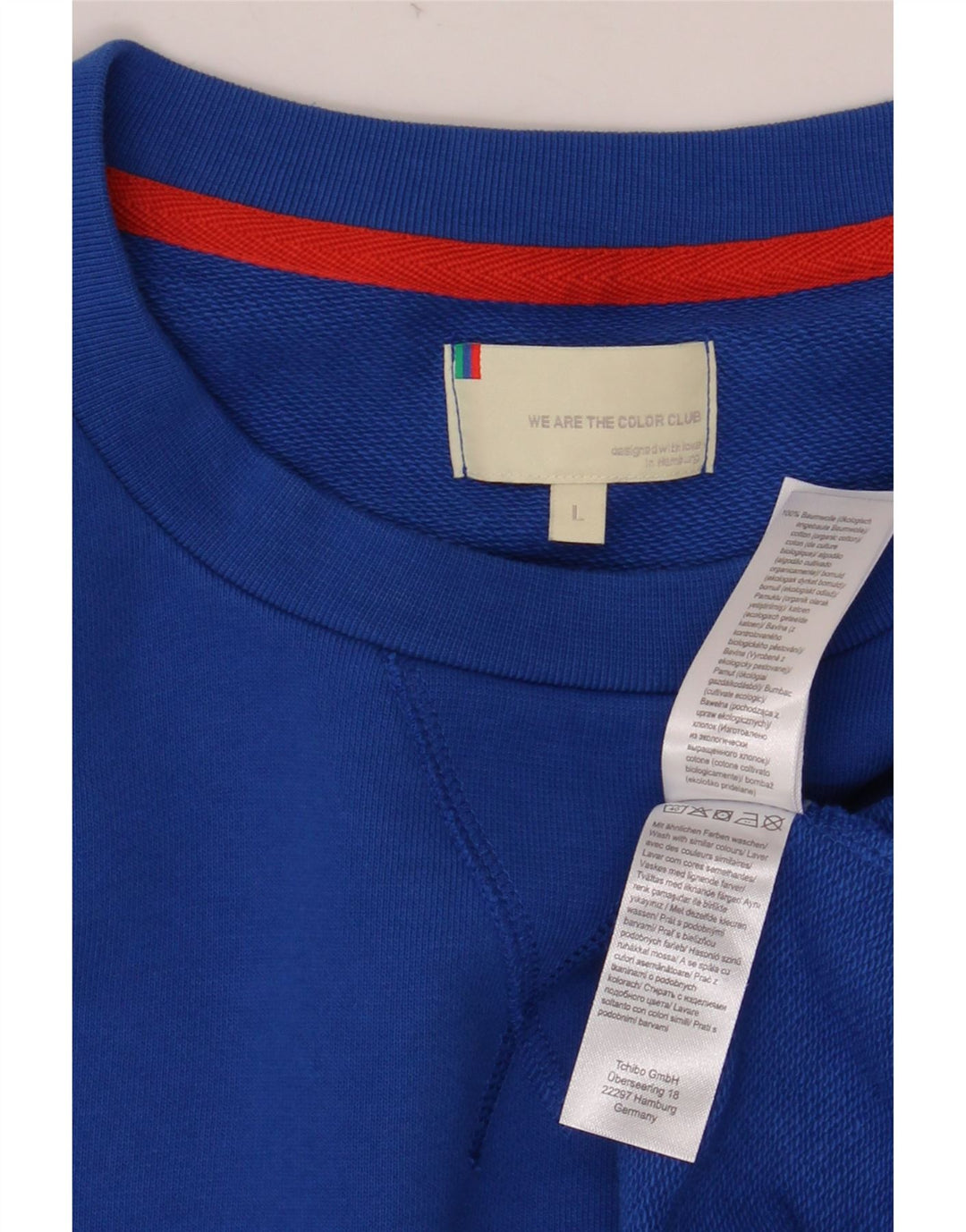 VINTAGE sudadera para hombre Jumper algodón azul grande