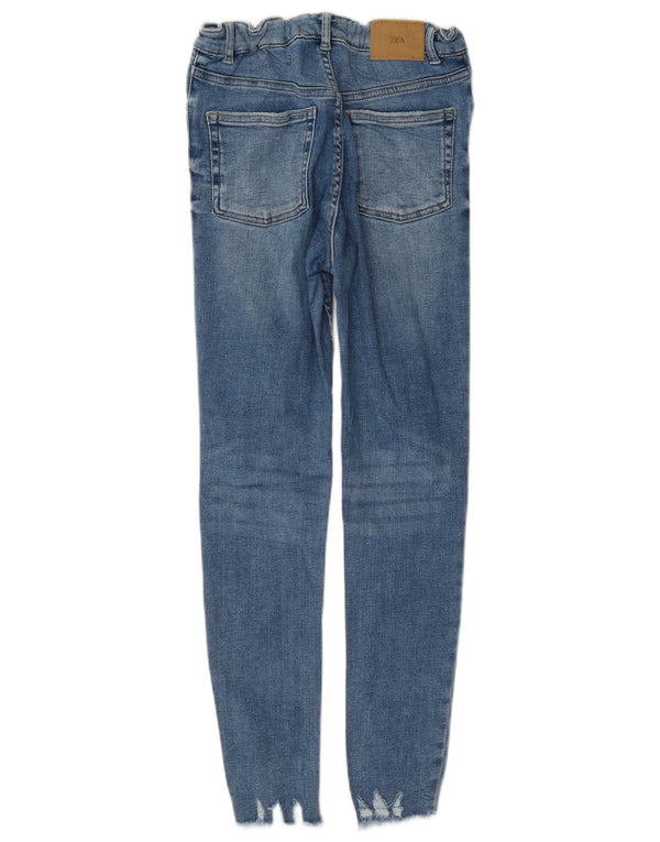 Zara Vaqueros Pitillo Desgastados Niña 13-14 Años W26 L26 Azul