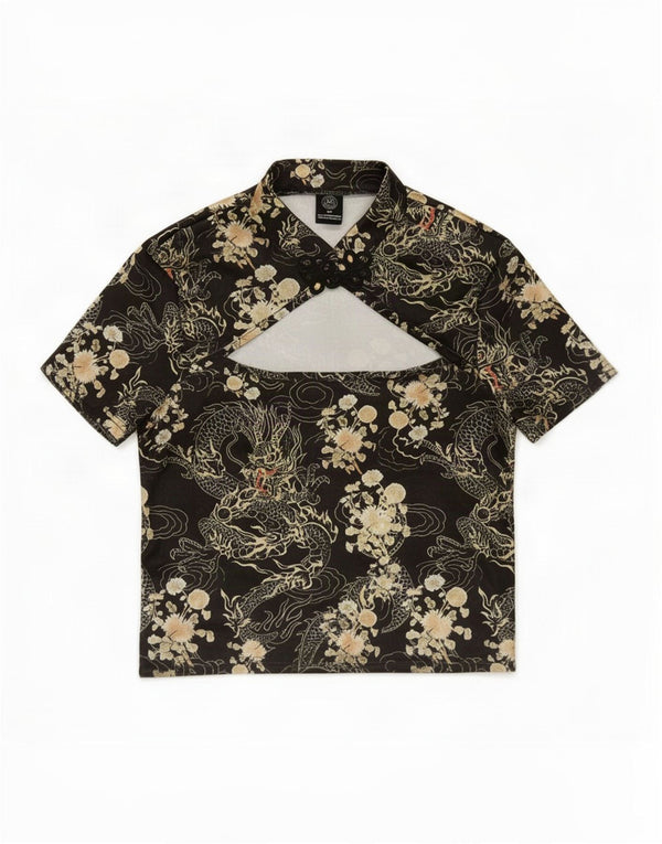 Urban Outfitters Top corto para mujer UK 8 Pequeño Poliéster con estampado animal negro