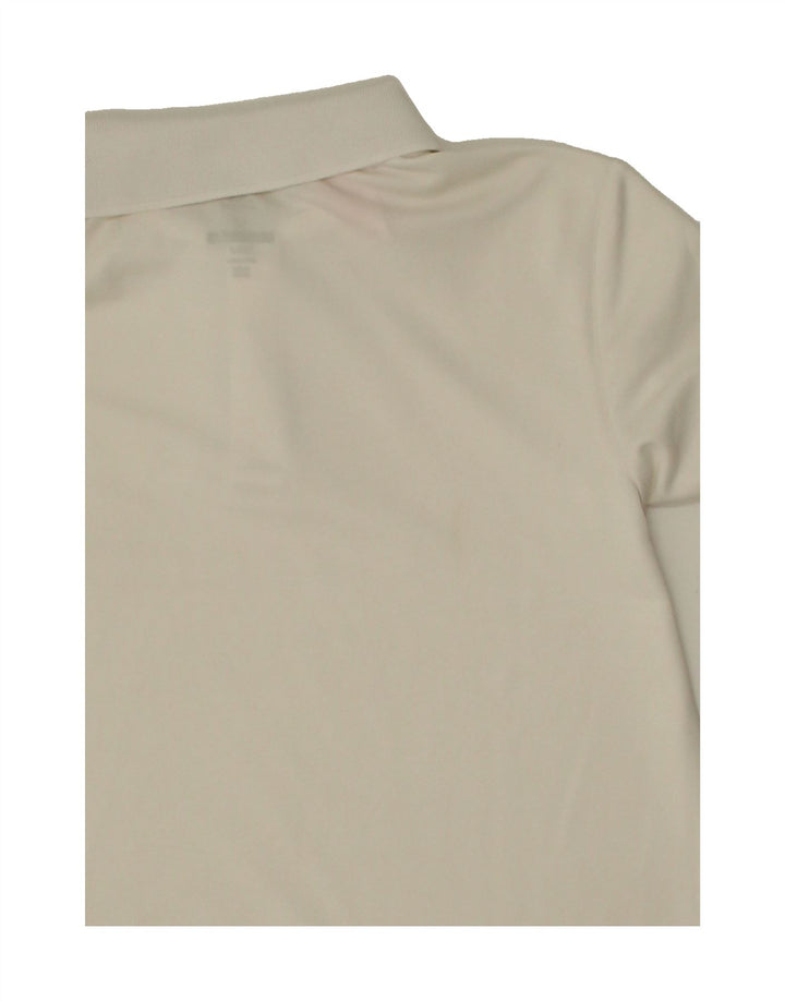 ADIDAS Boys Polo Shirt 11-12 Years Medium White Polyester Vintage Adidas and Second-Hand Adidas from Messina Hembry 