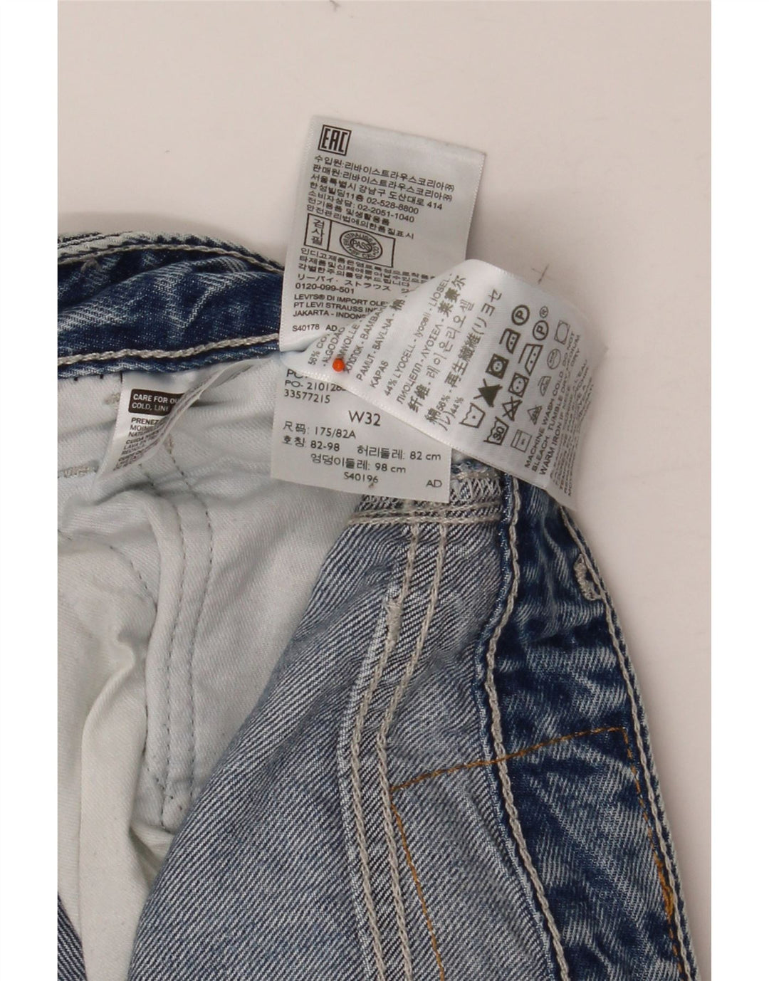 LEVI'S Vaqueros recortados de cintura alta y ajuste holgado Carpenter para hombre W32 L24 Azul