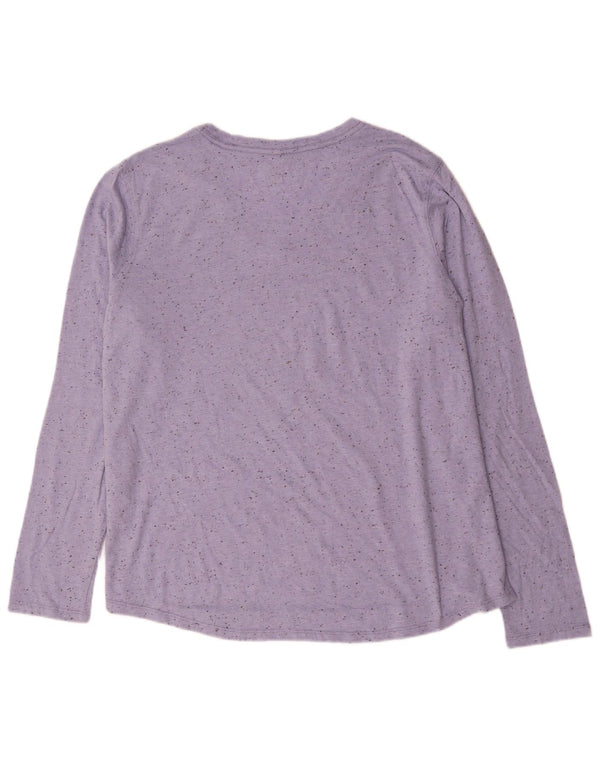 Carhartt Womens Relaxed Fit Top Long Sleeve US 20 2XL Purple Flecked Cotton