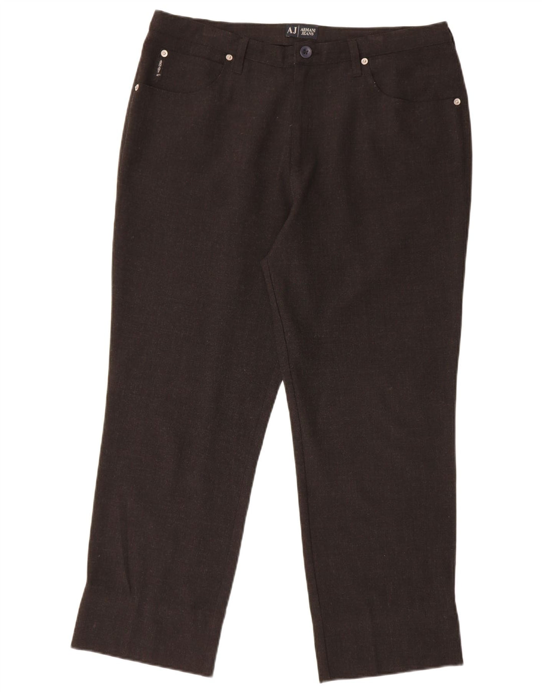 Armani Mujer Pantalones Casuales Rectos W36 L27 Marrón