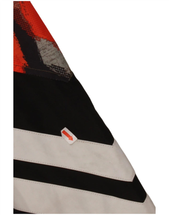 SUPERDRY Chaqueta impermeable tipo jersey con capucha para hombre, talla 40, talla grande, color negro con lunares