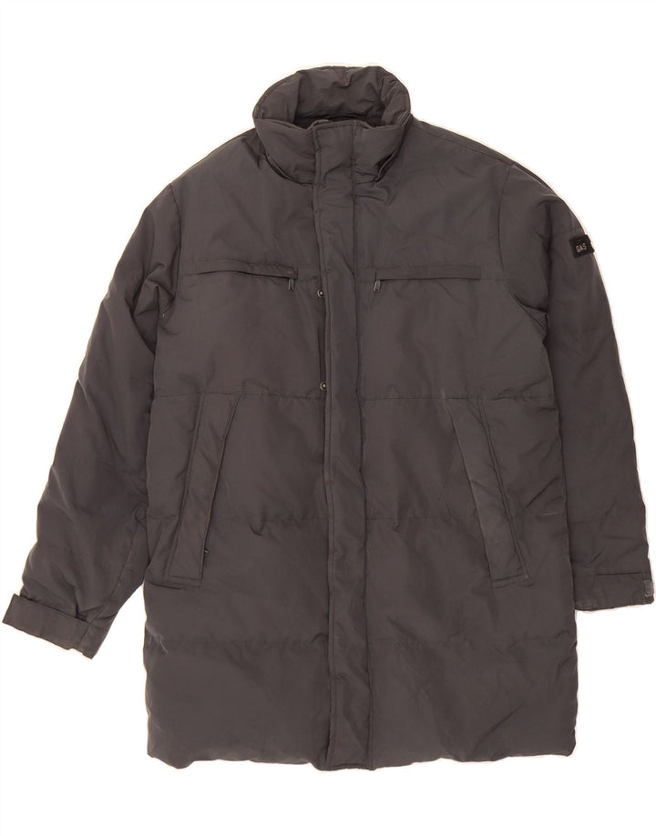 GAS Mens Loose Fit Padded Coat UK 38 Medium Grey Vintage Gas and Second-Hand Gas from Messina Hembry 