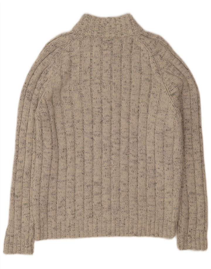 Marks & Spencer Jersey con Cuello y Cremallera para Hombre Acrílico a Rayas Beige Grande