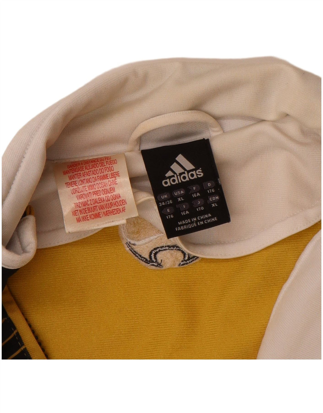 Adidas Chaqueta Chándal Niño 15-16 Años Amarillo Geométrico Poliéster