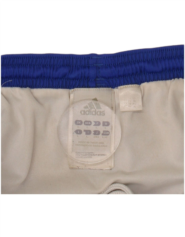 Adidas - Pantalones cortos deportivos para hombre, poliéster azul grande