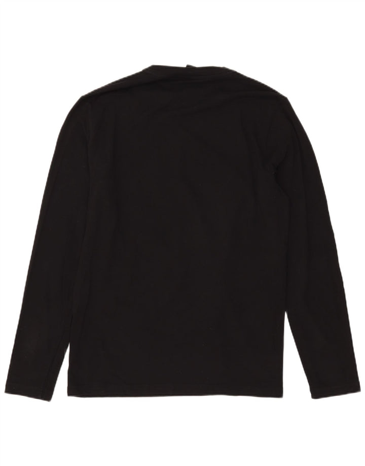 Camiseta Hugo Boss Hombre Manga Larga Algodón Negro Mediano