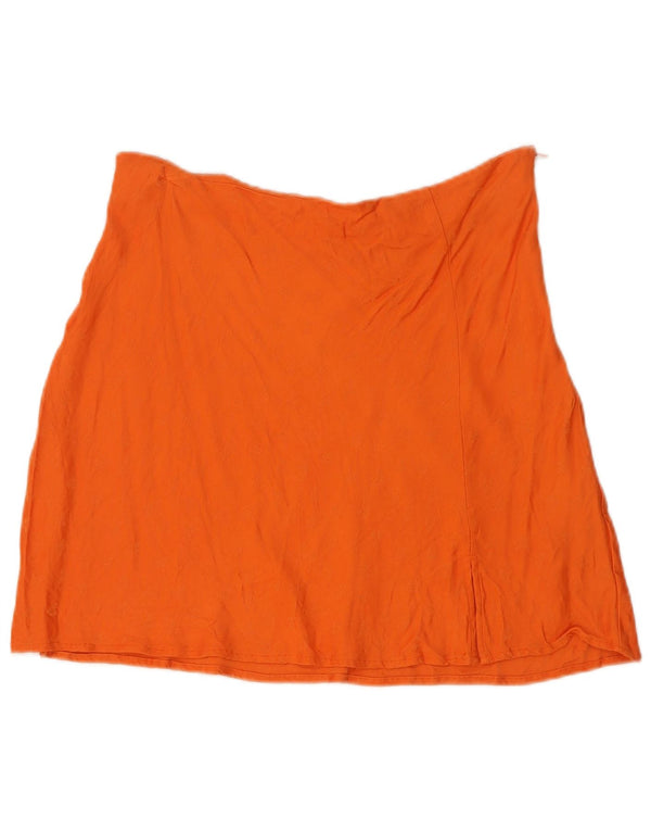 Zara Mujer Minifalda Grande W30 Viscosa Naranja