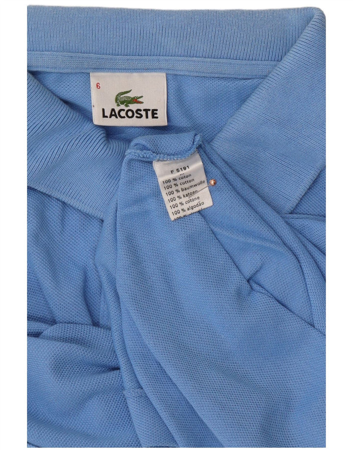 LACOSTE Polo para hombre Talla 6 XL Algodón azul
