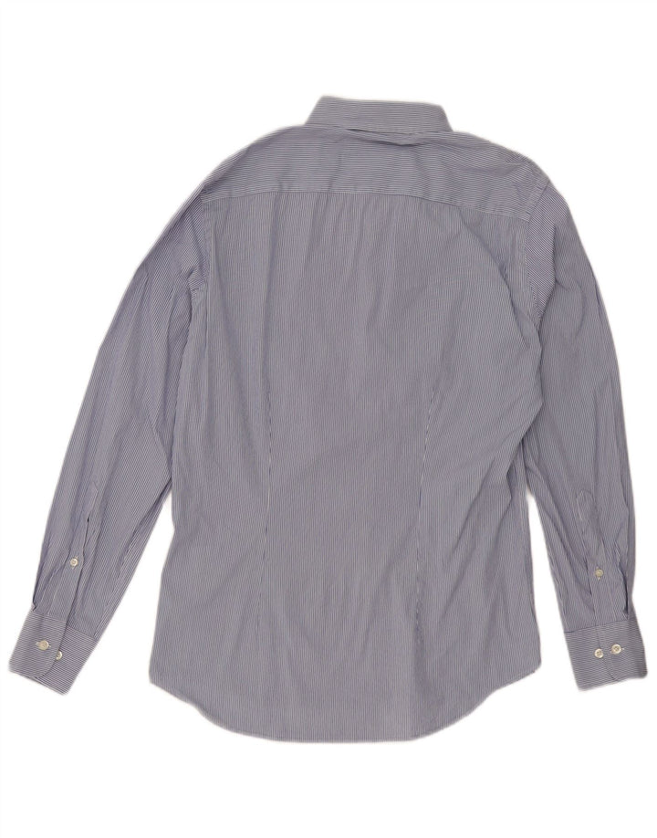 Camisa Fred Perry Hombre Slim Fit Clásica De Algodón A Rayas Azul Medio