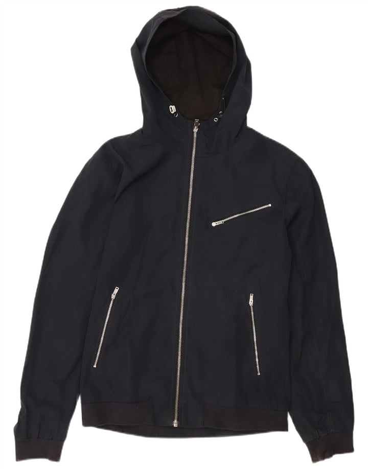 REISS Chaqueta bomber con capucha para hombre UK 38 Medium Azul marino Poliéster