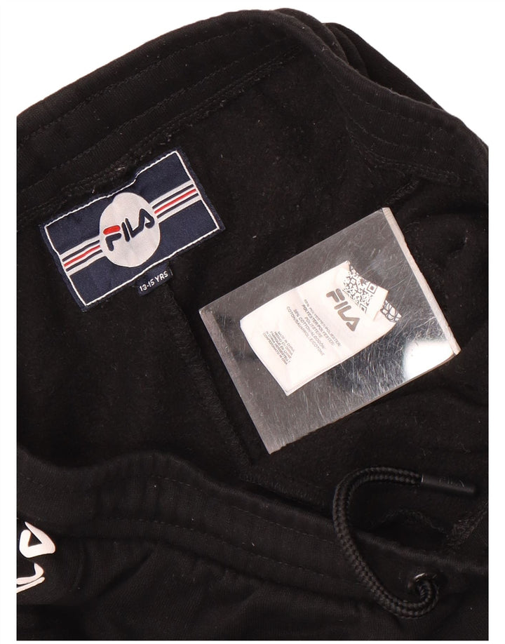 Fila Pantalones de chándal con estampado gráfico para niño 13-14 años Poliéster negro