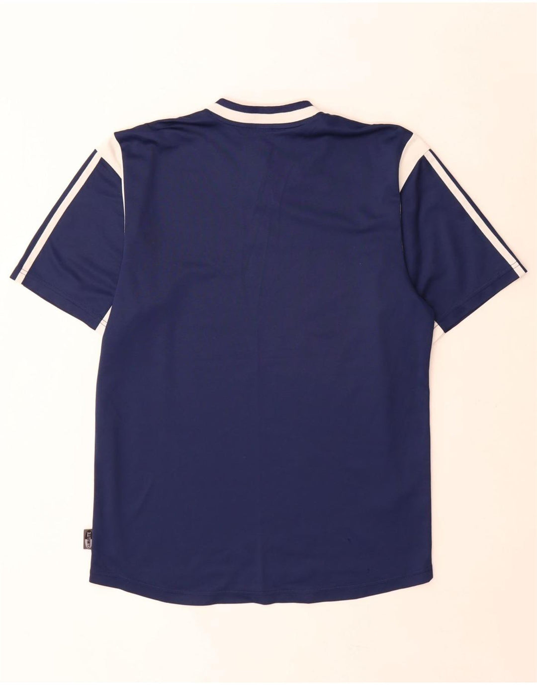 Adidas Mens Climalite Camiseta Top Pequeño Azul Marino Colorblock Poliéster