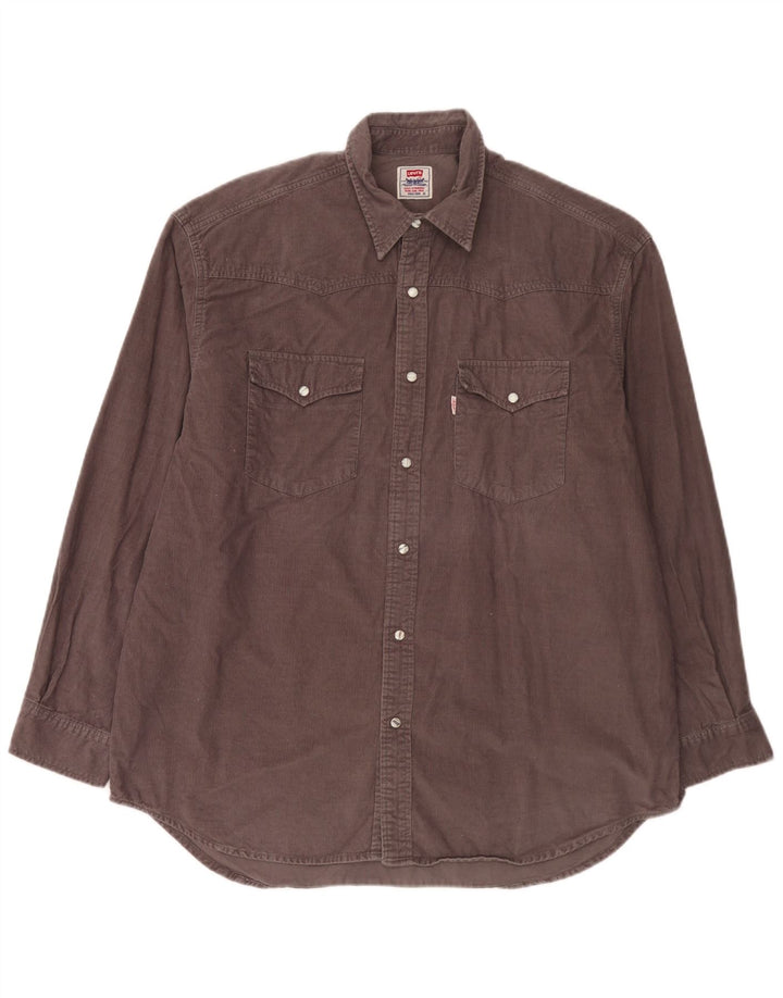 Levi's Camisa De Pana Para Hombre XL Algodón Marrón