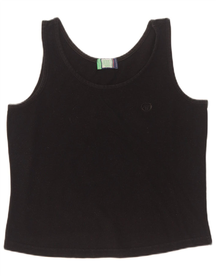 Sergio Tacchini Top corto para mujer UK 10 Small Black