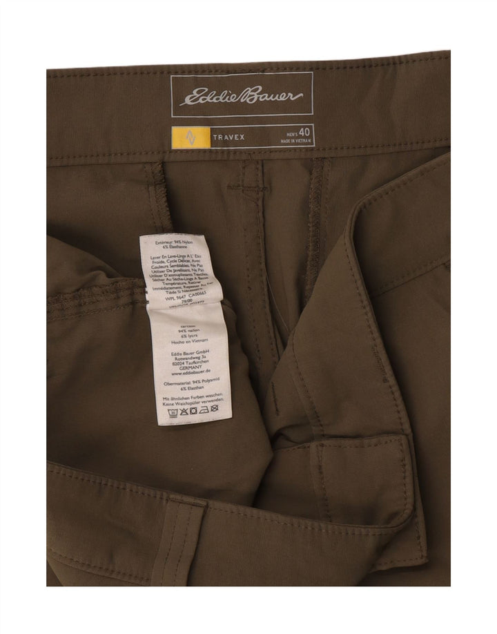 EDDIE BAUER Pantalones cortos chinos para hombre W40 XL Nylon caqui
