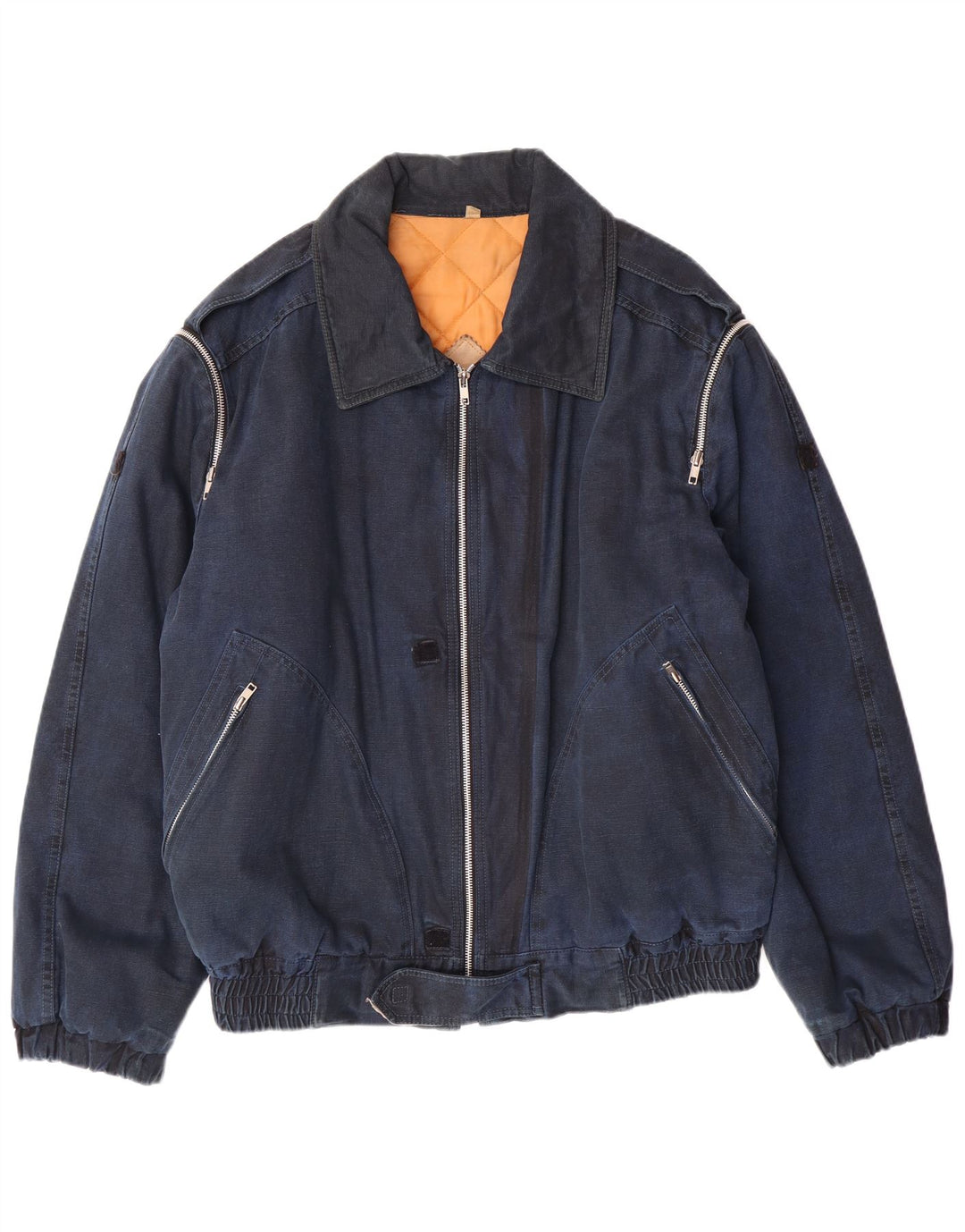 ENRICO COVERI Chaqueta acolchada militar vaquera para hombre IT 52 XL Azul marino