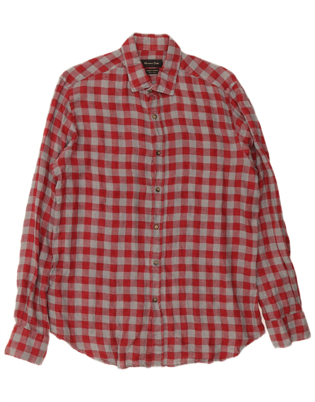 Camisa Massimo Dutti Hombre Cuadros Rojos Grandes