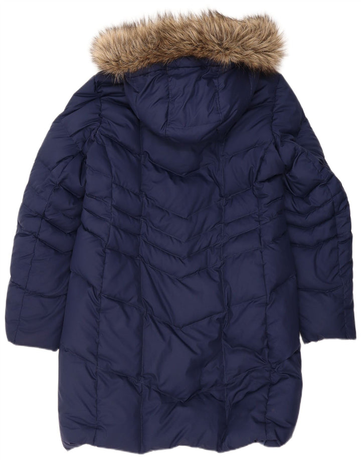 Lands End Abrigo acolchado con capucha para mujer UK 44 Medio Azul marino Poliéster