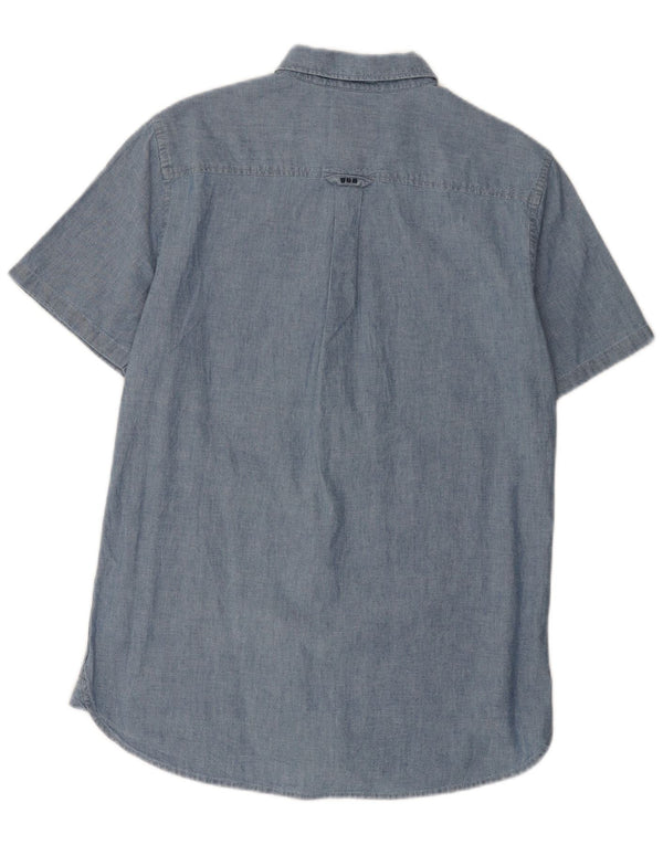 Superdry Camisa De Manga Corta Para Hombre De Algodón Azul Pequeño