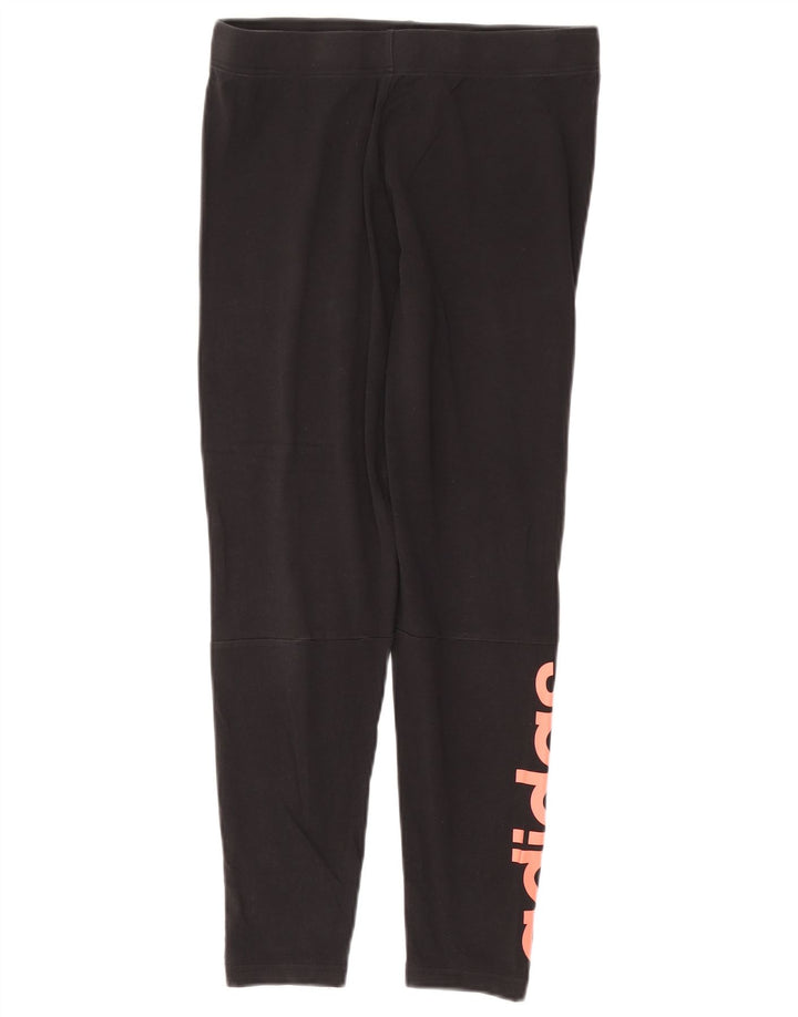 Adidas Leggings gráficos para mujer Reino Unido 12/14 Mediano Negro Algodón