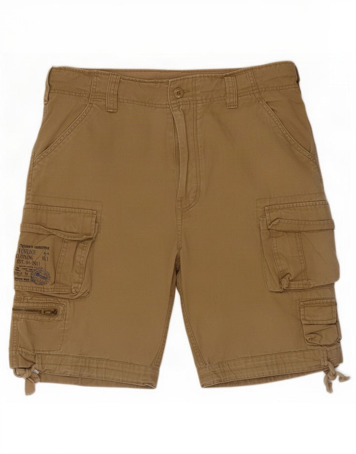 Brandit Pantalones Cortos Cargo para Hombre Grande W34 Algodón Beige