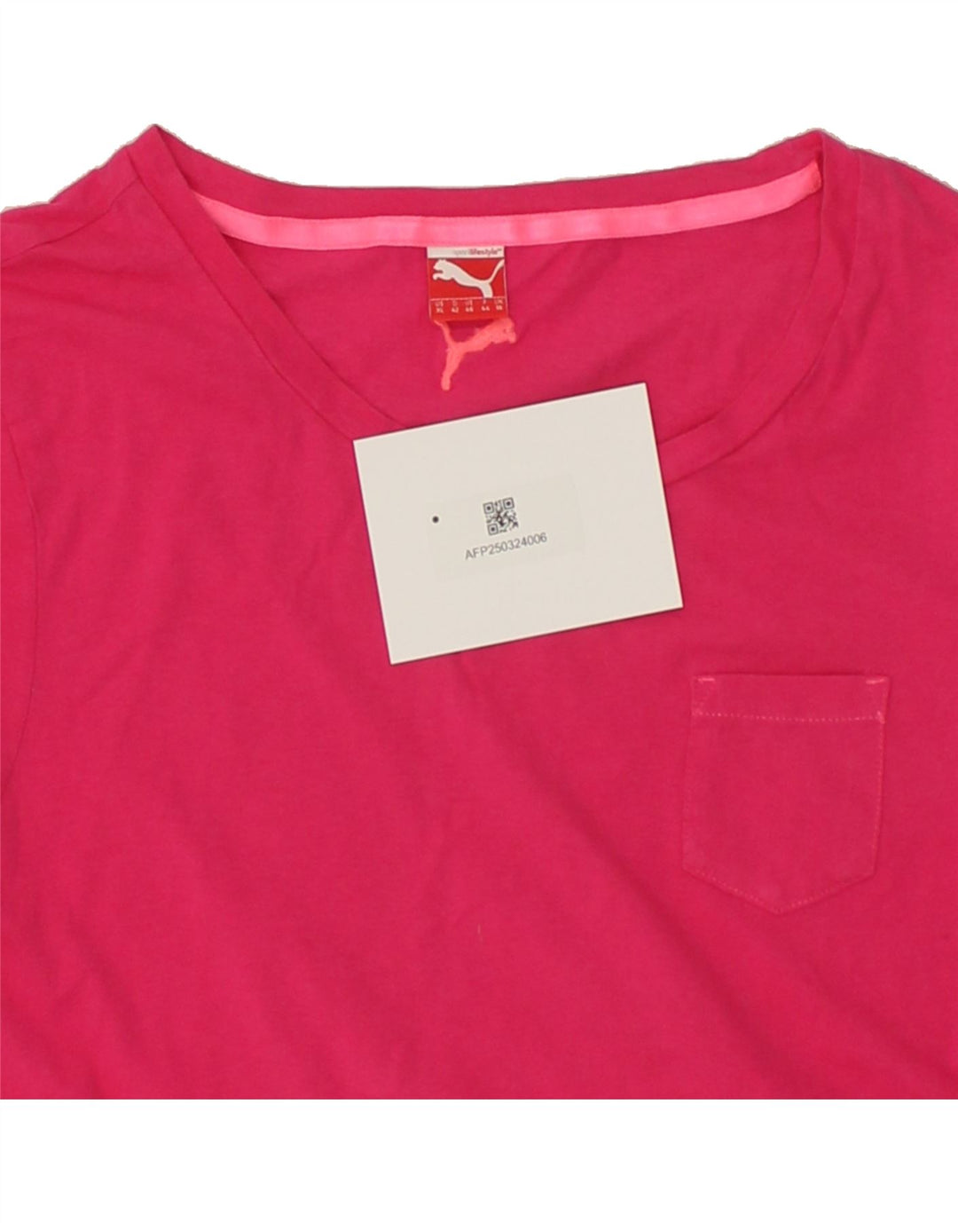 PUMA Womens T-Shirt Top UK 16 Large Pink | Vintage Puma | Thrift | Second-Hand Puma | Used Clothing | Messina Hembry 