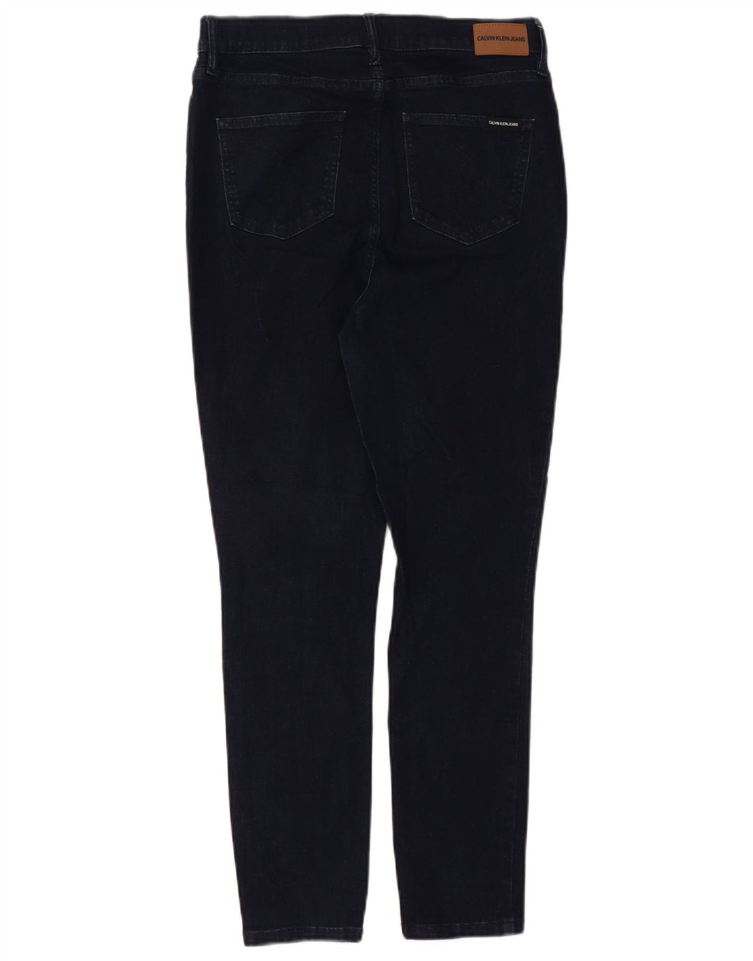 CALVIN KLEIN Jeans ajustados de cintura alta para mujer US 12 Large W31 L26 Azul marino