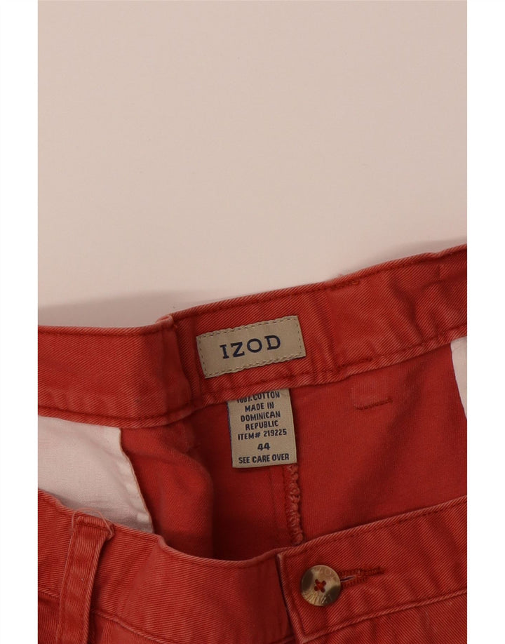 IZOD Mens Pegged Chino Shorts W44 2XL Red Cotton Vintage Izod and Second-Hand Izod from Messina Hembry 